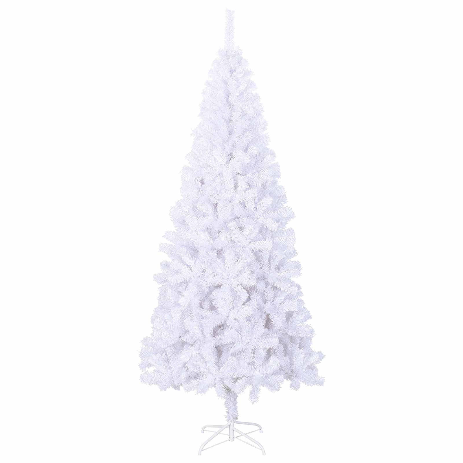 vidaXL Kunstkerstboom met 300 LED Wit 180 cm PVC en staal