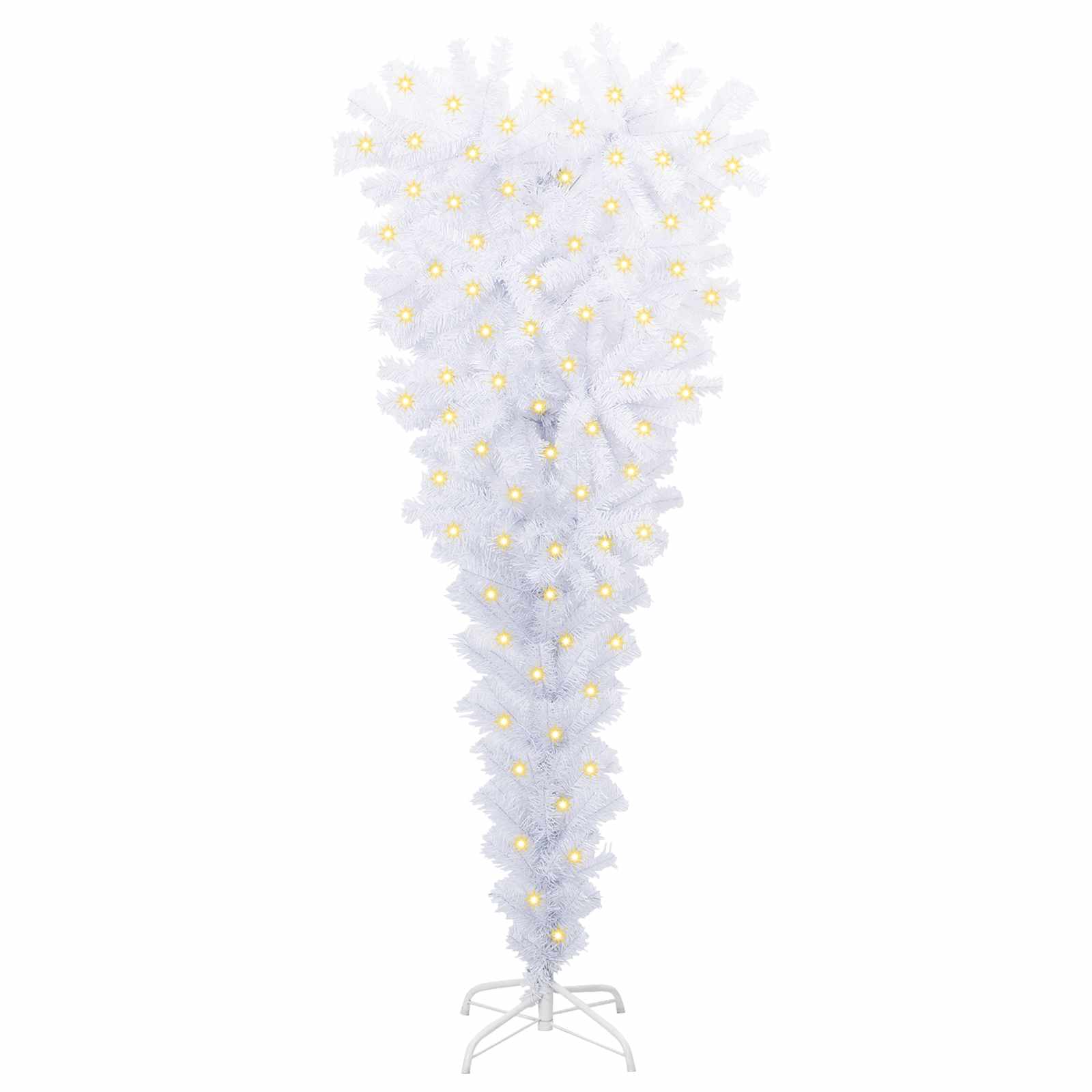 vidaXL Kunstkerstboom met 150 LED Wit 120 cm PVC en staal