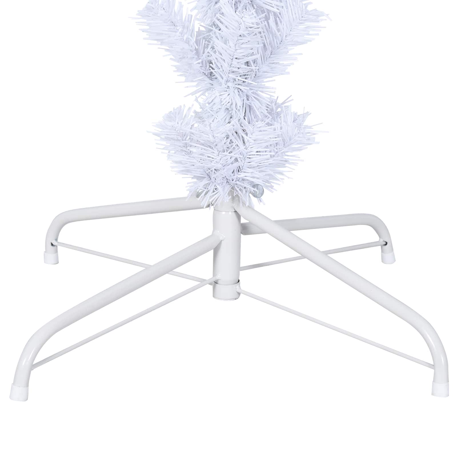 vidaXL Kunstkerstboom met 300 LED Wit 210 cm PVC en staal