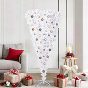vidaXL Kunstkerstboom met 300 LED Wit 180 cm PVC en Staal