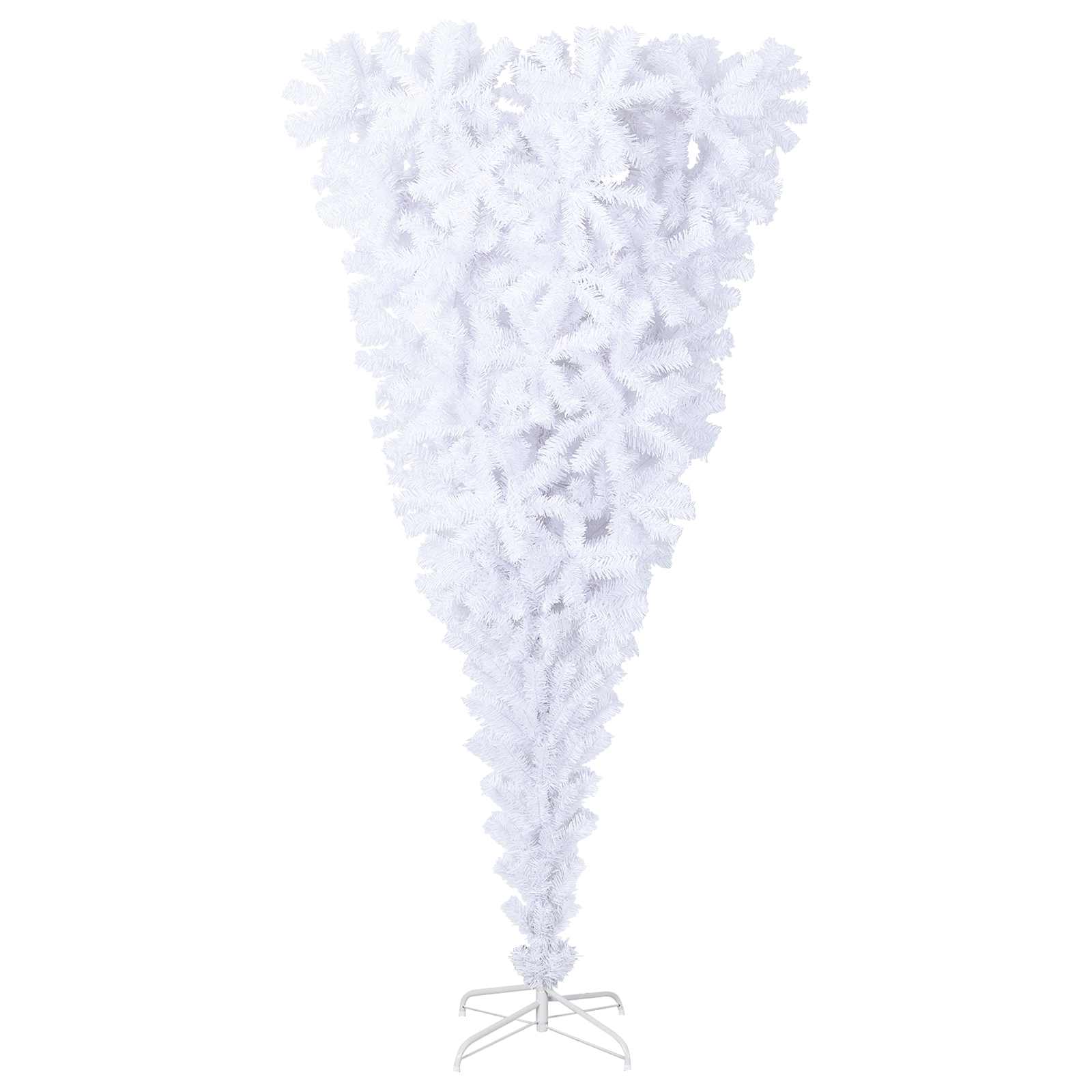 vidaXL Kunstkerstboom met 300 LED Wit 180 cm PVC en Staal