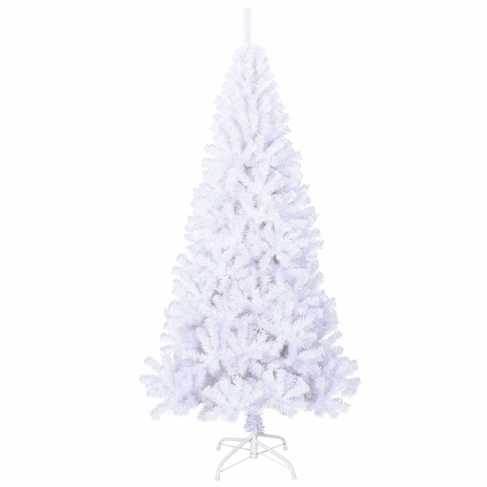 vidaXL Kunstkerstboom met 300 LED Wit 180 cm PVC en staal