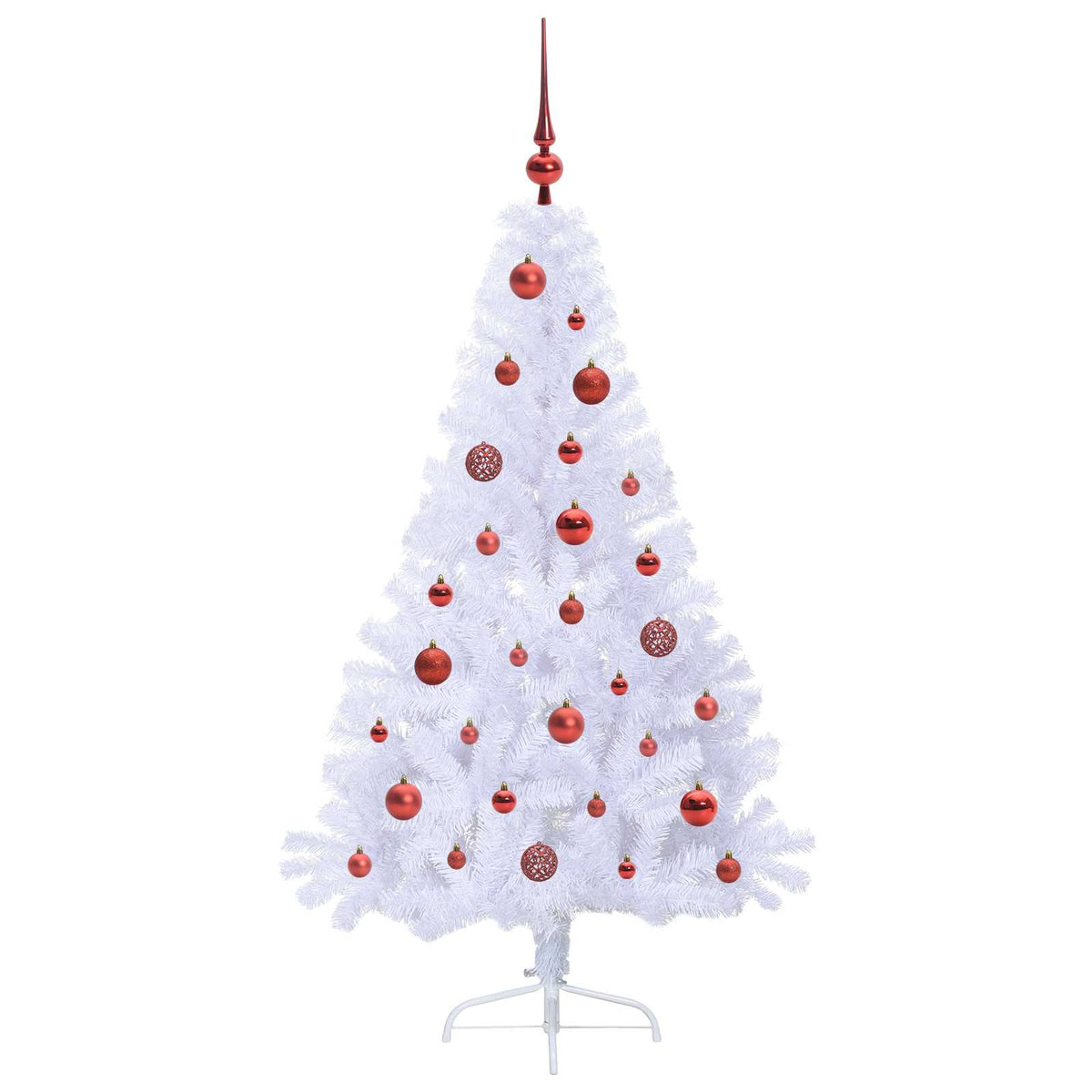 vidaXL Kunstkerstboom met 150 LED Wit 120 cm PVC en staal