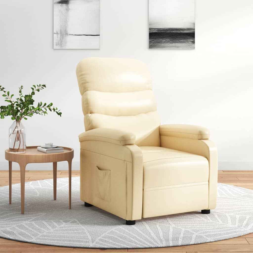 vidaXL Fauteuil verstelbaar kunstleer zwart