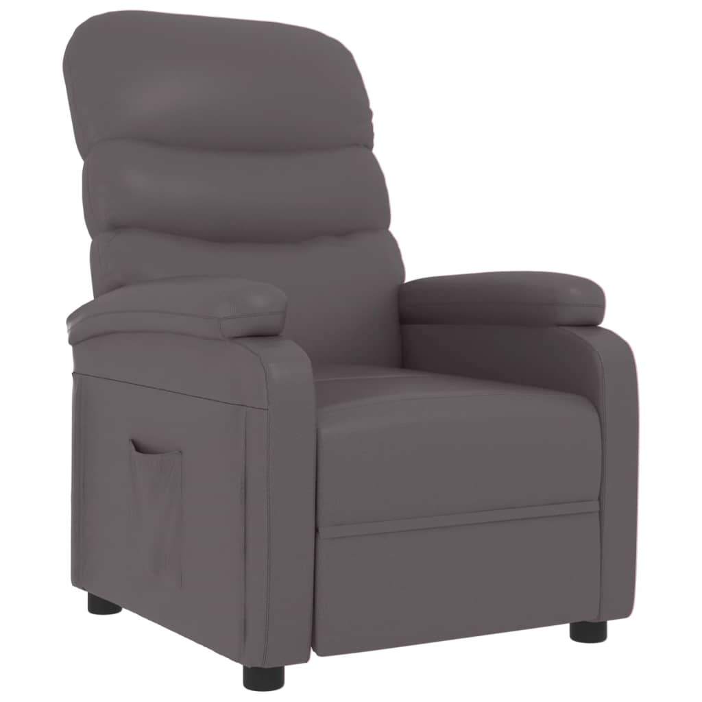vidaXL Fauteuil verstelbaar kunstleer zwart