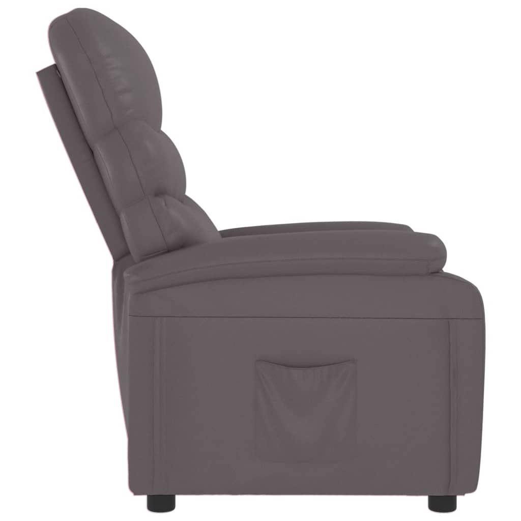 vidaXL Fauteuil verstelbaar kunstleer zwart