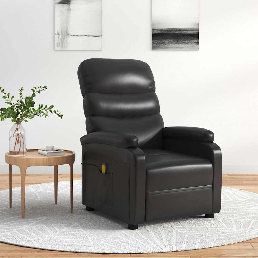 vidaXL Massagestoel kunstleer crèmekleurig