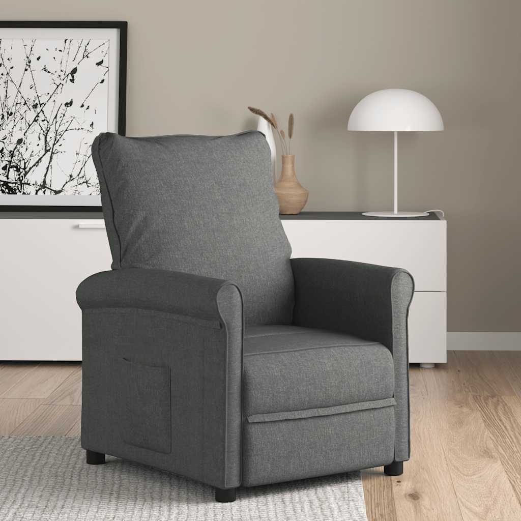 vidaXL Fauteuil verstelbaar stof taupe