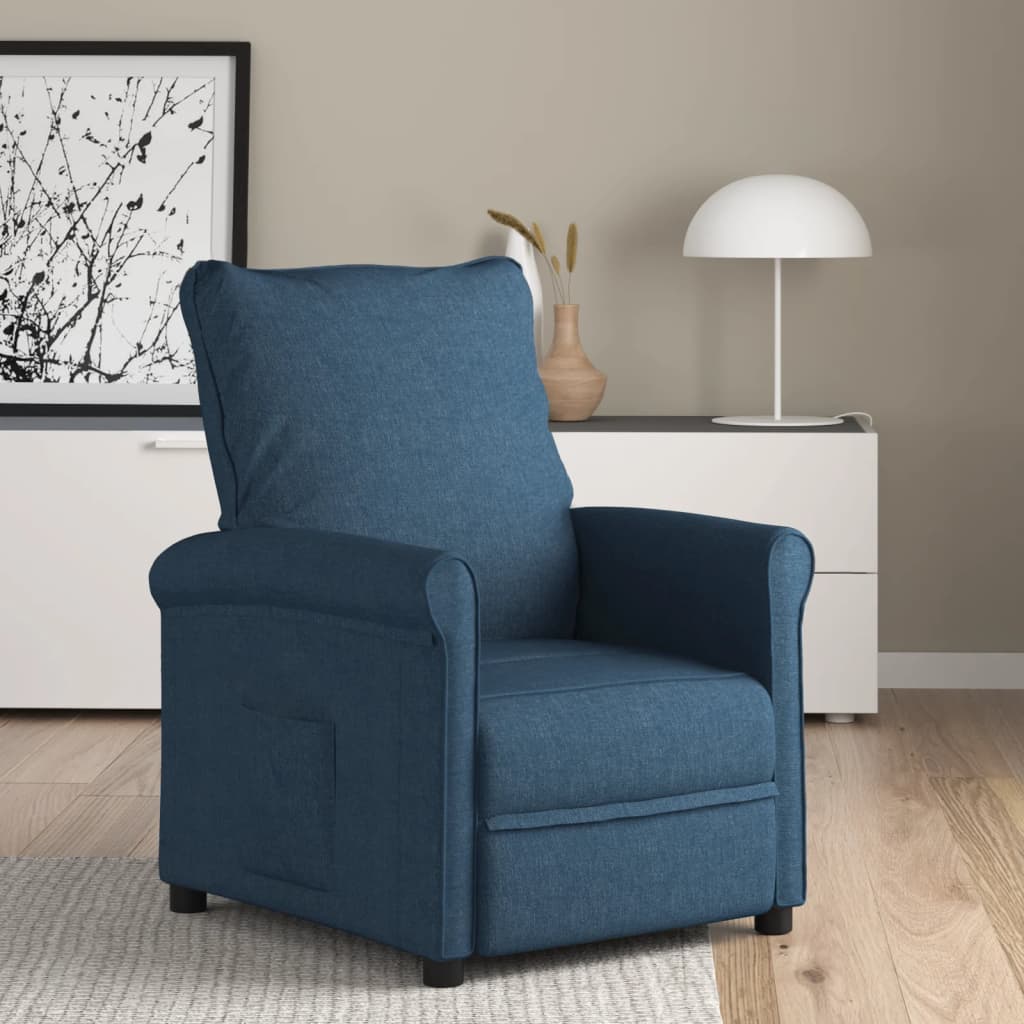 vidaXL Fauteuil verstelbaar stof taupe