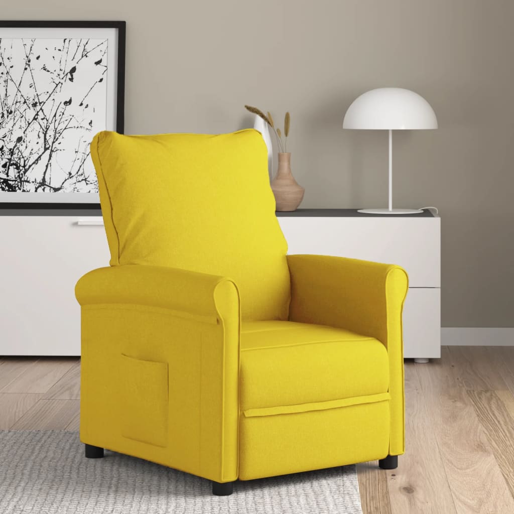 vidaXL Fauteuil verstelbaar stof taupe