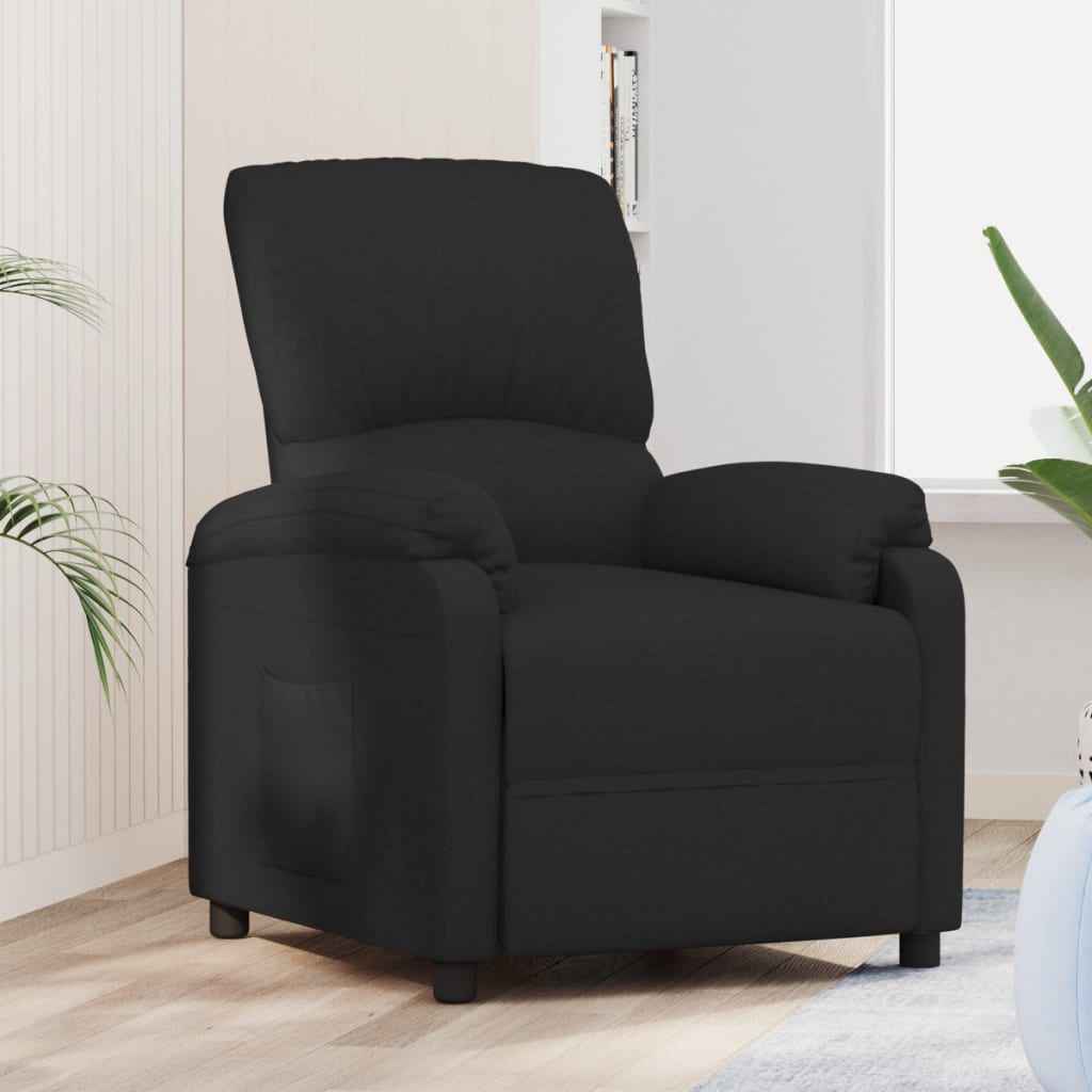 vidaXL Fauteuil verstelbaar stof lichtgrijs