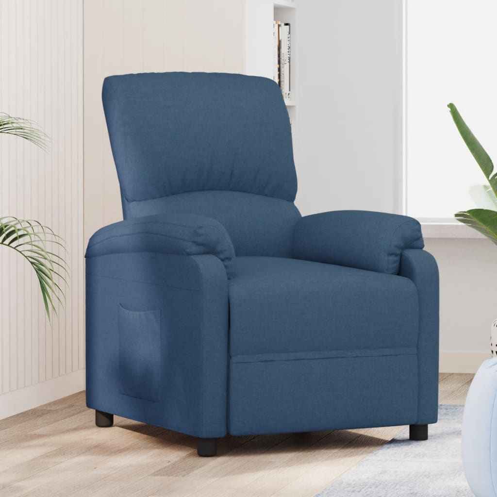 vidaXL Fauteuil verstelbaar stof lichtgrijs