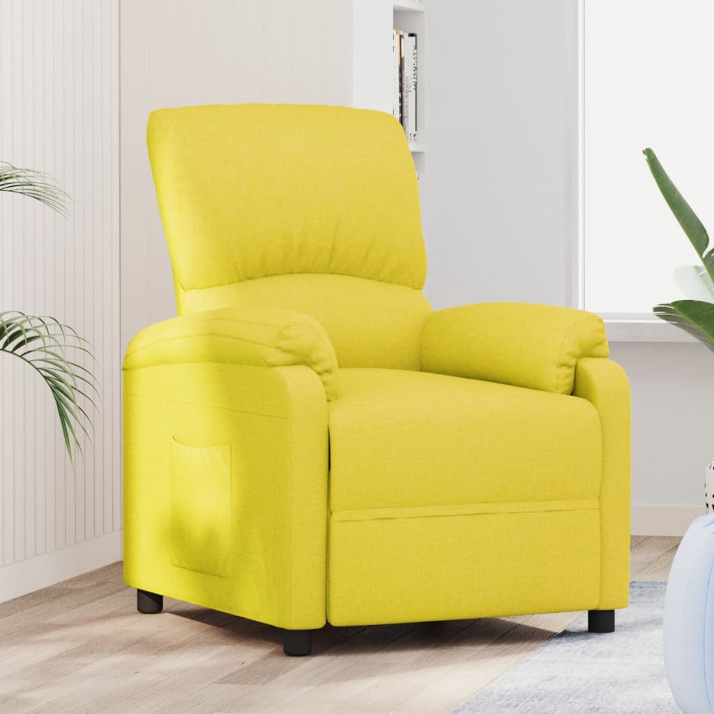 vidaXL Fauteuil verstelbaar stof lichtgrijs