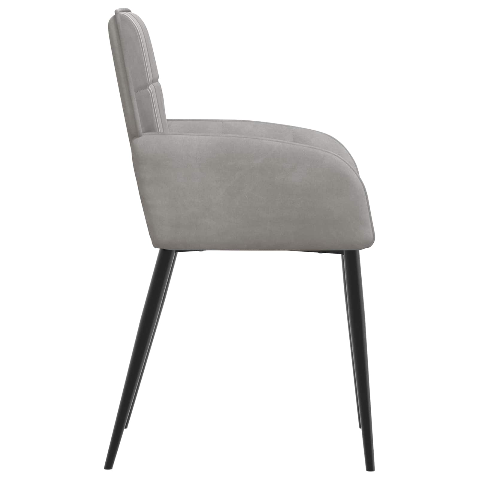 vidaXL Eettafelstoelen 4 pcs fluweel Lichtgrijs 57 x 50 x 85 cm