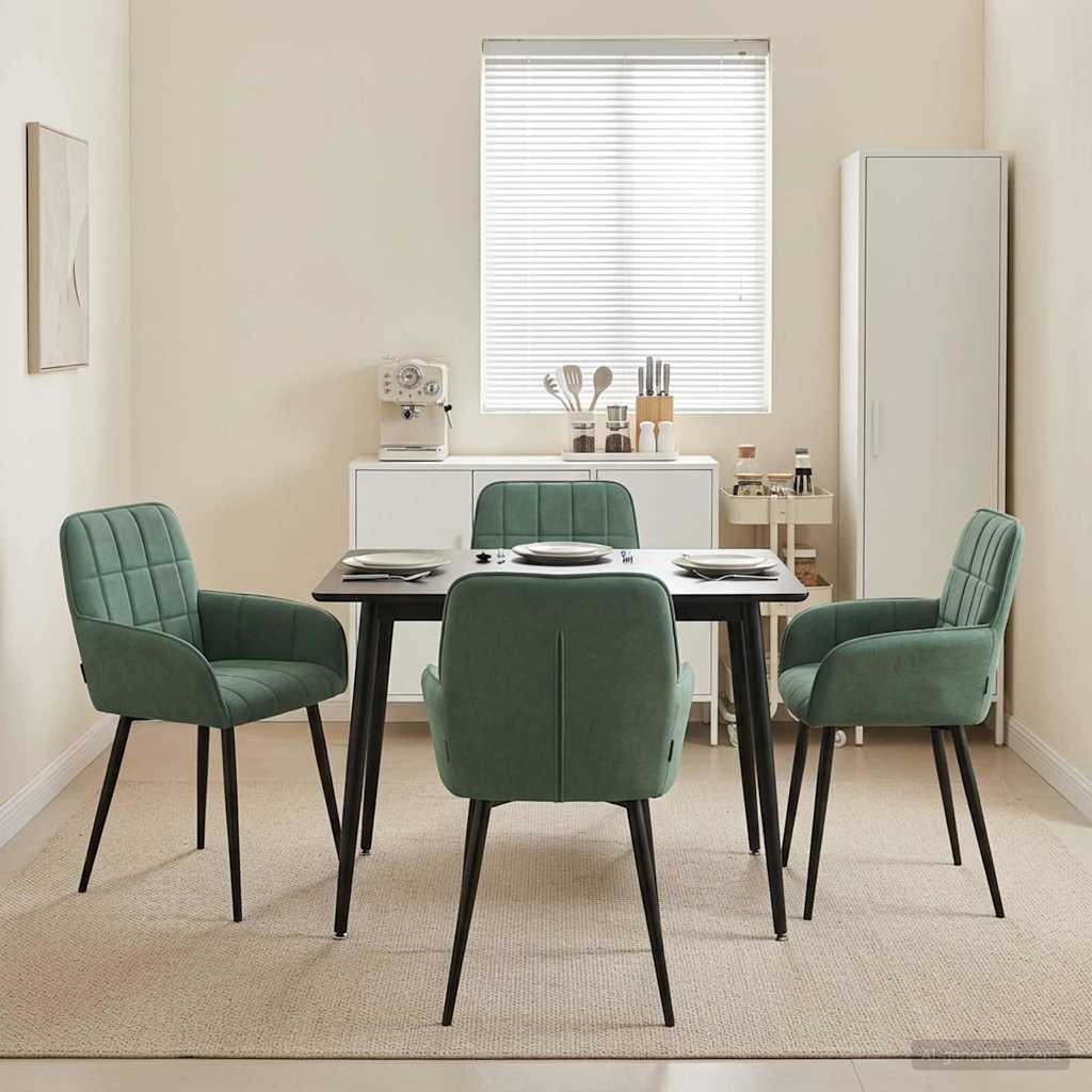 vidaXL Eettafelstoelen 4 pcs fluweel Lichtgrijs 57 x 50 x 85 cm