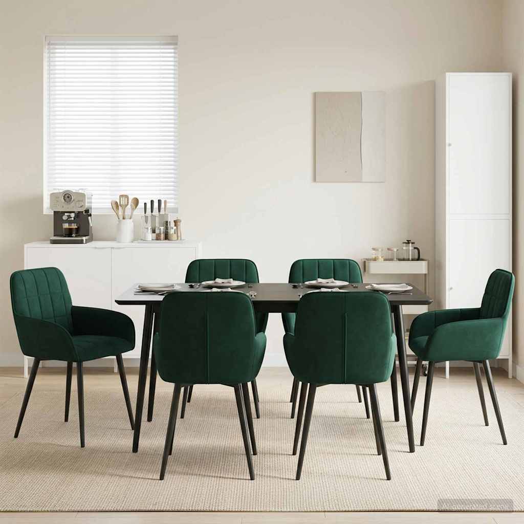 vidaXL Eettafelstoelen 4 pcs fluweel Lichtgrijs 57 x 50 x 85 cm