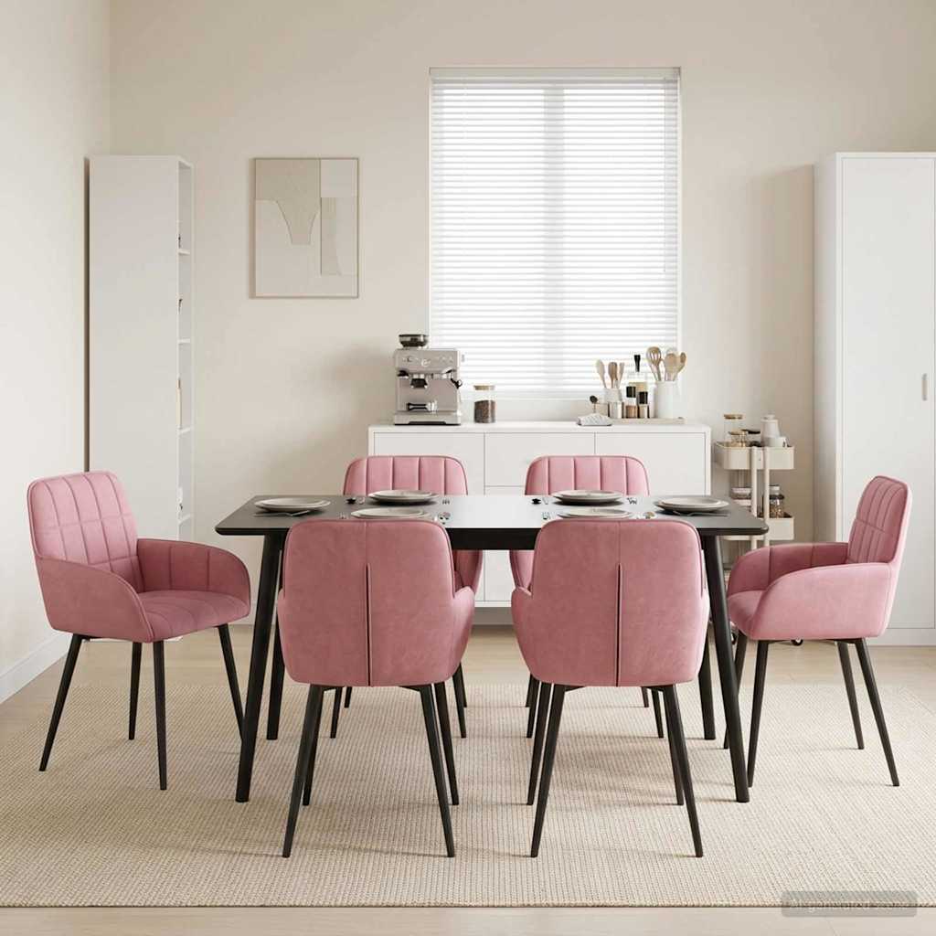 vidaXL Eettafelstoelen 4 pcs fluweel Lichtgrijs 57 x 50 x 85 cm