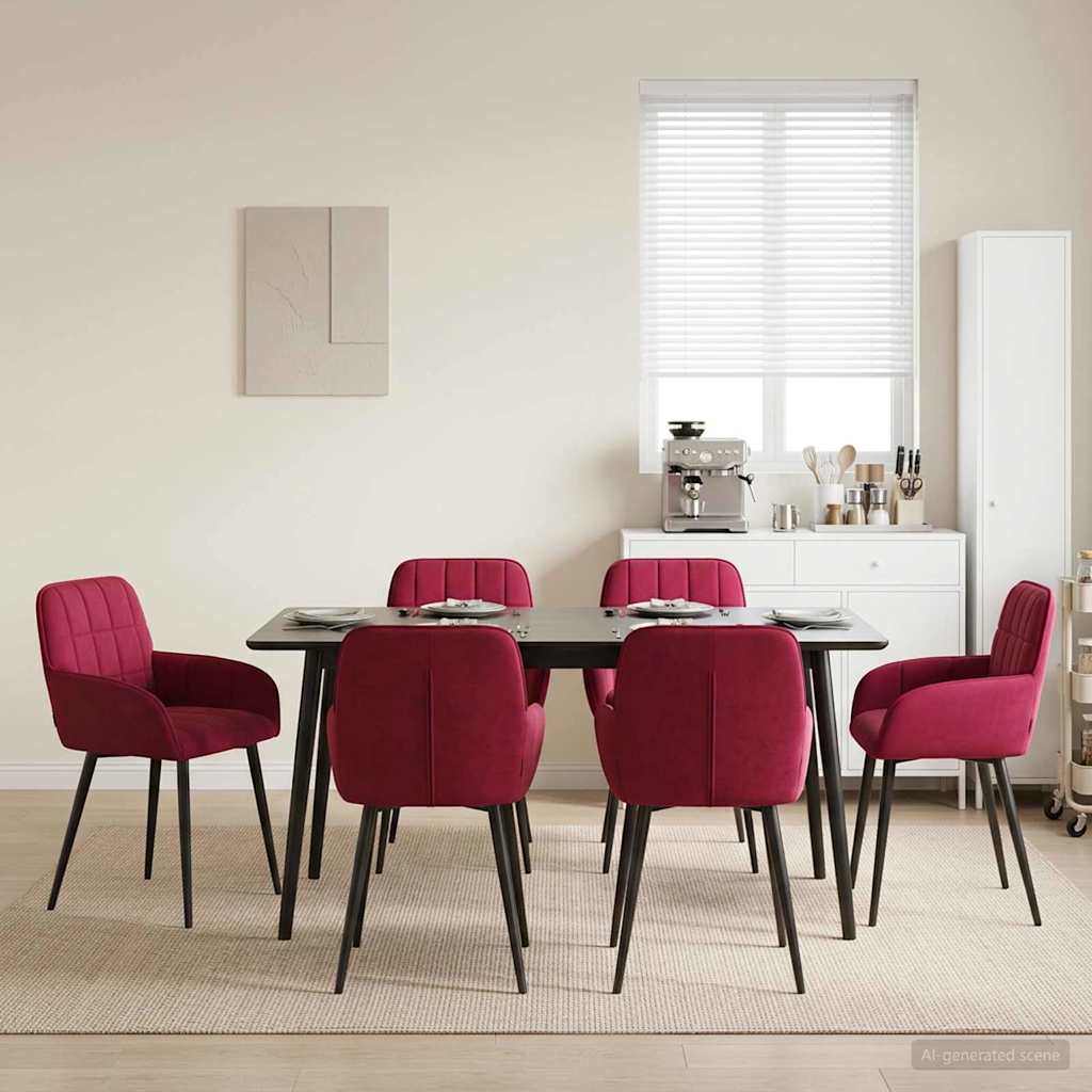 vidaXL Eettafelstoelen 4 pcs fluweel Lichtgrijs 57 x 50 x 85 cm