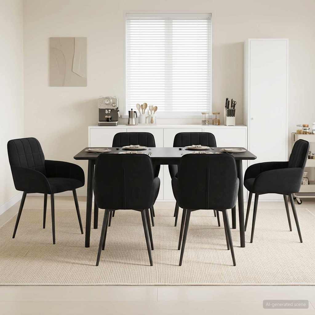 vidaXL Eettafelstoelen 4 pcs fluweel Lichtgrijs 57 x 50 x 85 cm