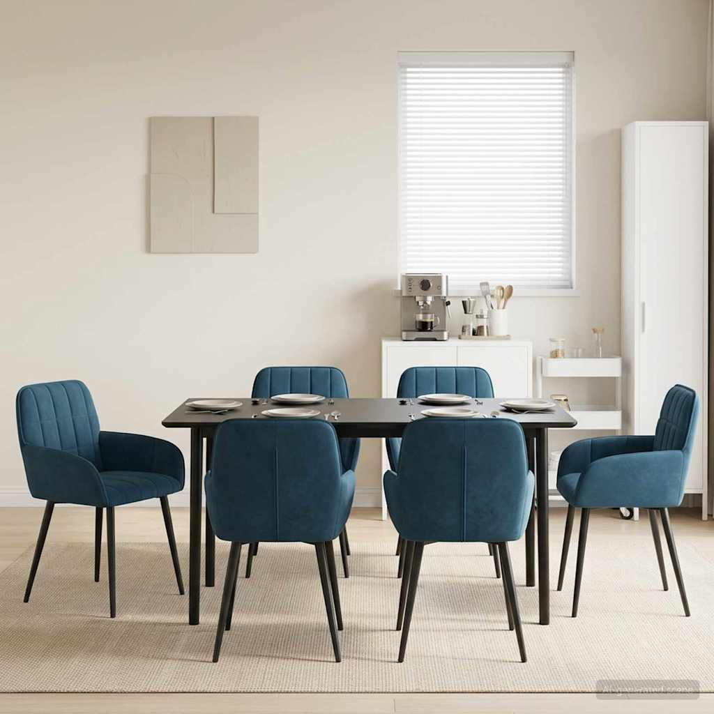 vidaXL Eettafelstoelen 4 pcs fluweel Lichtgrijs 57 x 50 x 85 cm