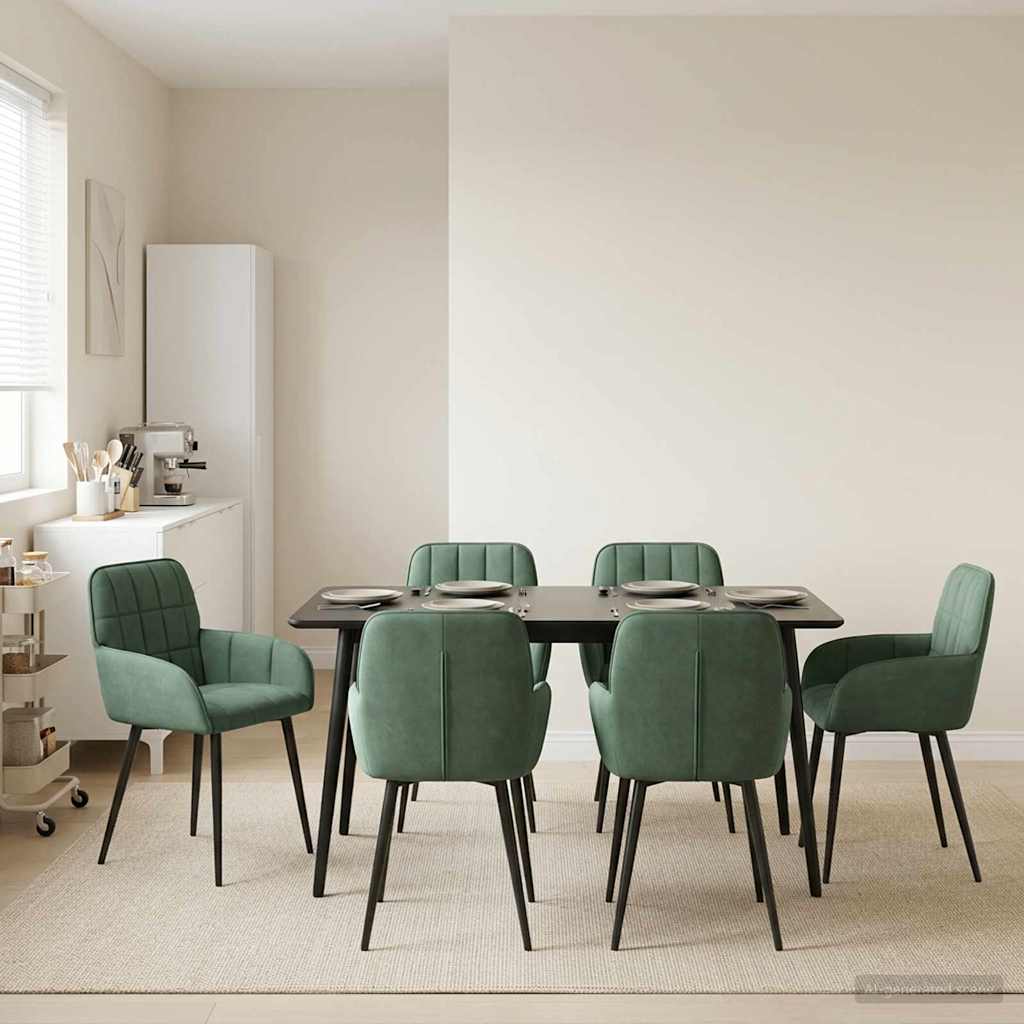 vidaXL Eettafelstoelen 4 pcs fluweel Lichtgrijs 57 x 50 x 85 cm