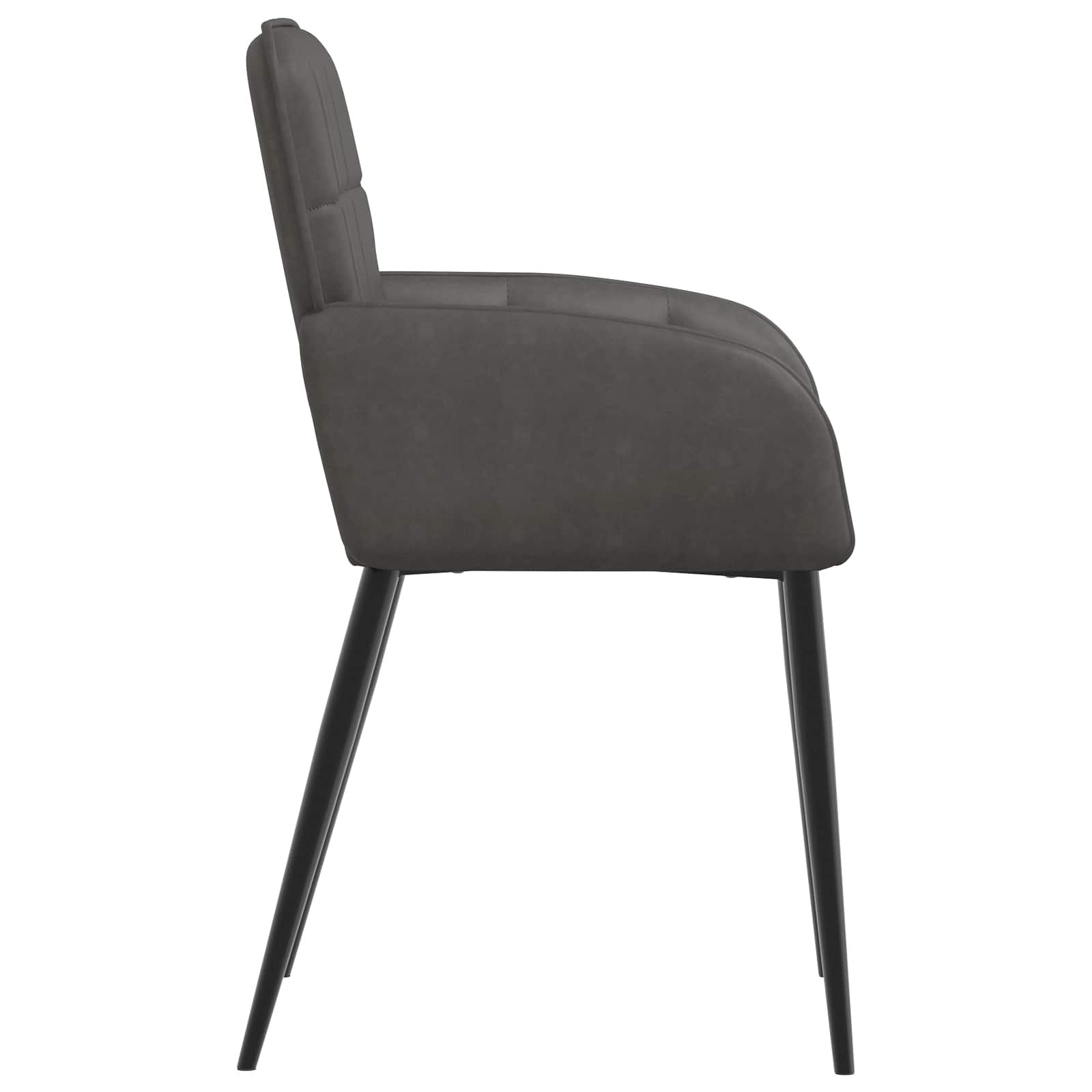 vidaXL Eettafelstoelen 4 pcs Kunstleer Zwart 57 x 50 x 85 cm