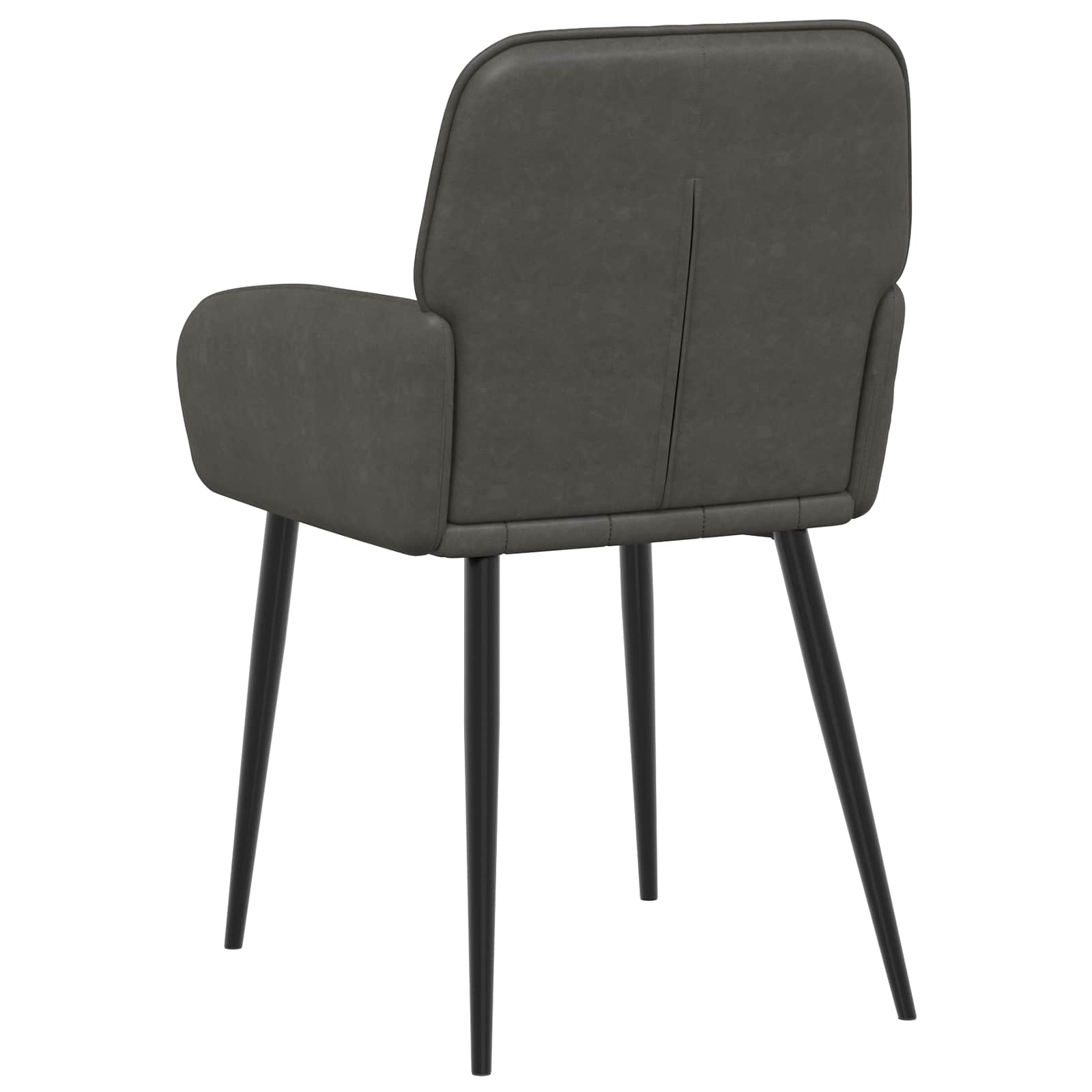 vidaXL Eettafelstoelen 4 pcs Kunstleer Zwart 57 x 50 x 85 cm