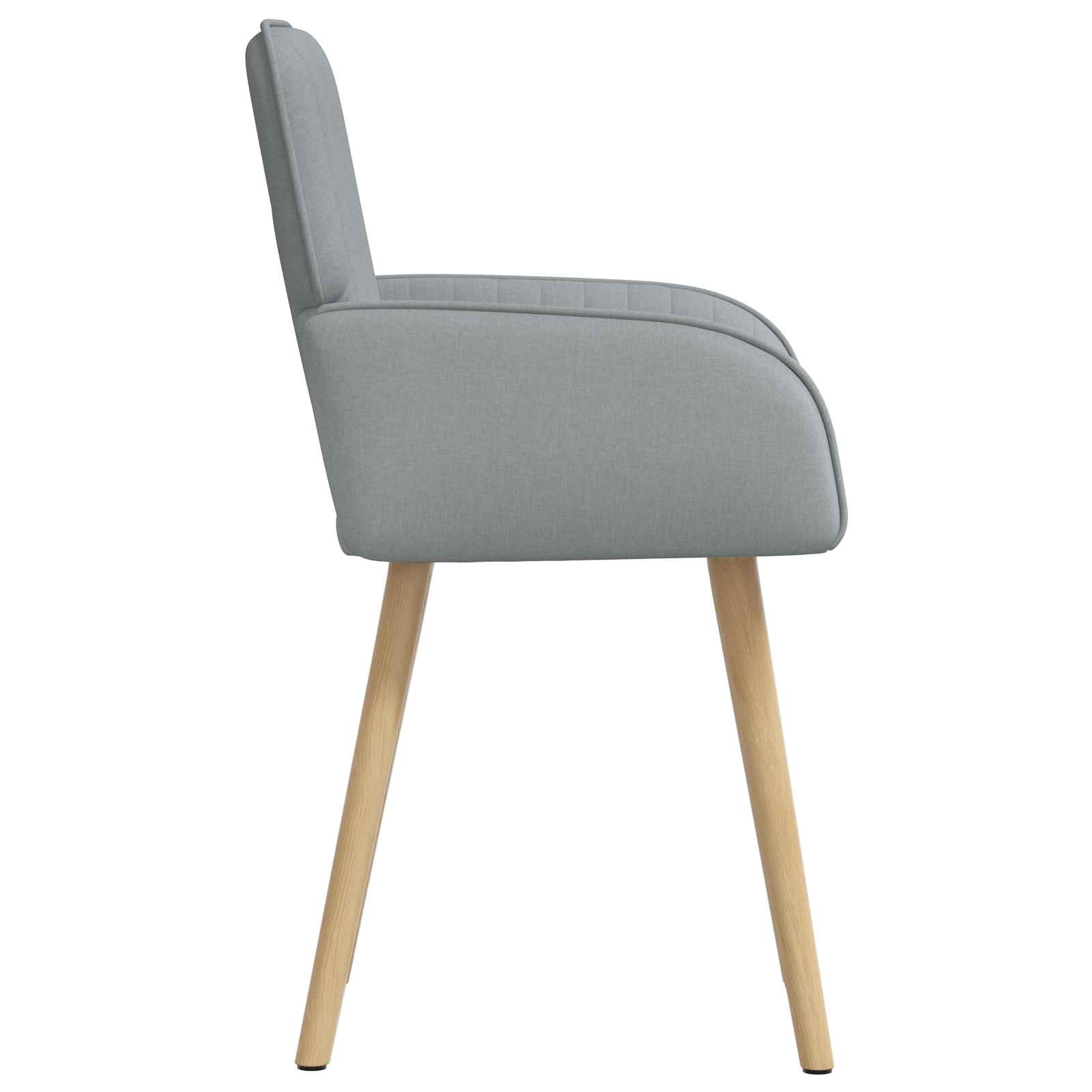 vidaXL Eettafelstoelen 4 pcs Stof Lichtgrijs 56,5 x 50 x 87,5 cm