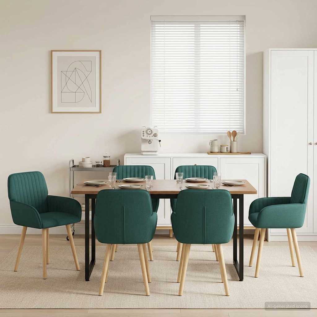 vidaXL Eettafelstoelen 4 pcs Stof Lichtgrijs 56,5 x 50 x 87,5 cm