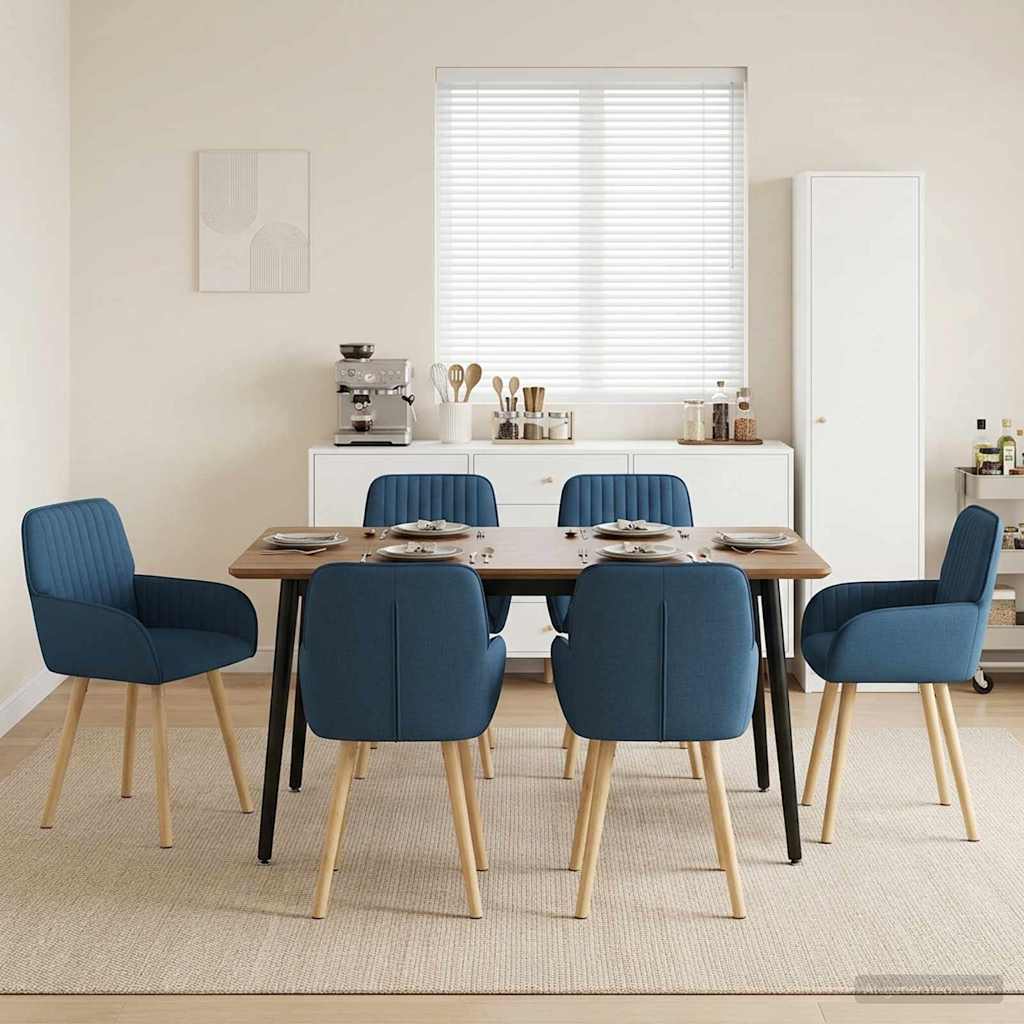 vidaXL Eettafelstoelen 4 pcs Stof Lichtgrijs 56,5 x 50 x 87,5 cm