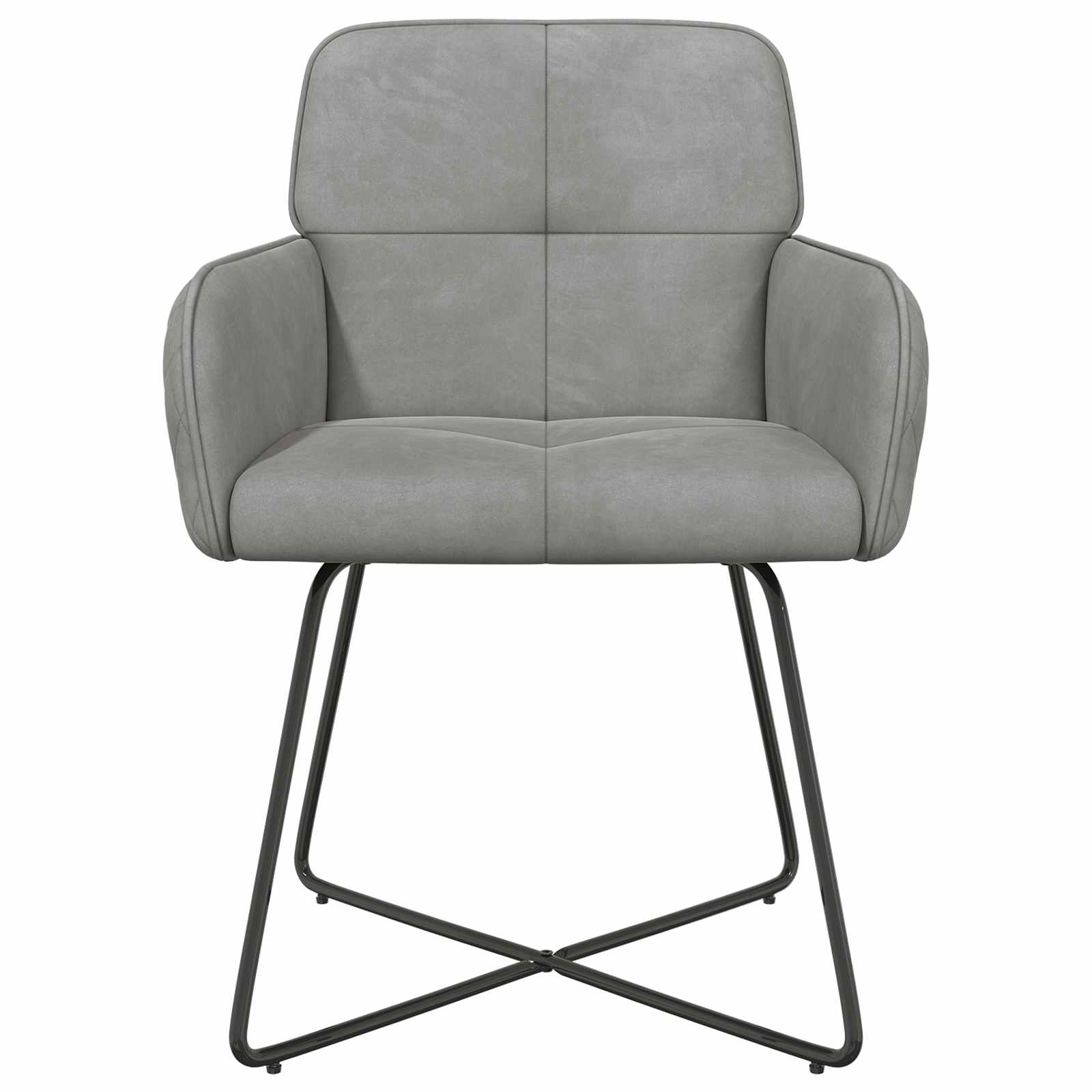 vidaXL Eettafelstoelen 4 pcs fluweel Lichtgrijs 59 x 56,5 x 86 cm