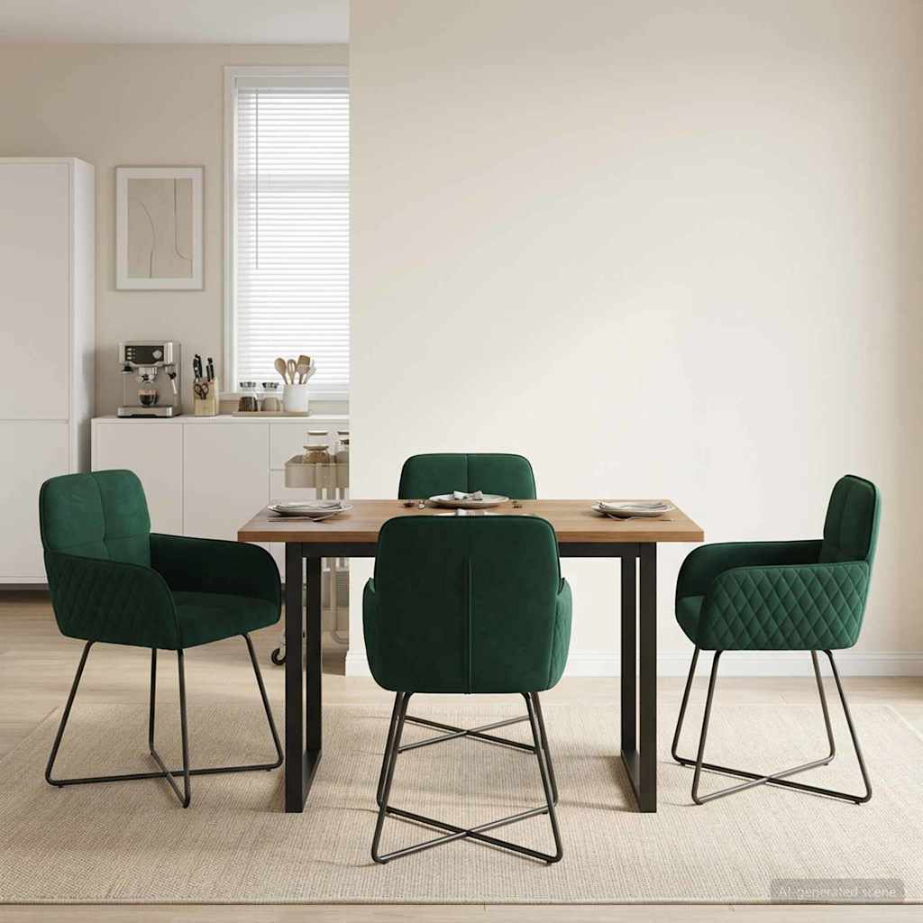 vidaXL Eettafelstoelen 4 pcs fluweel Lichtgrijs 59 x 56,5 x 86 cm
