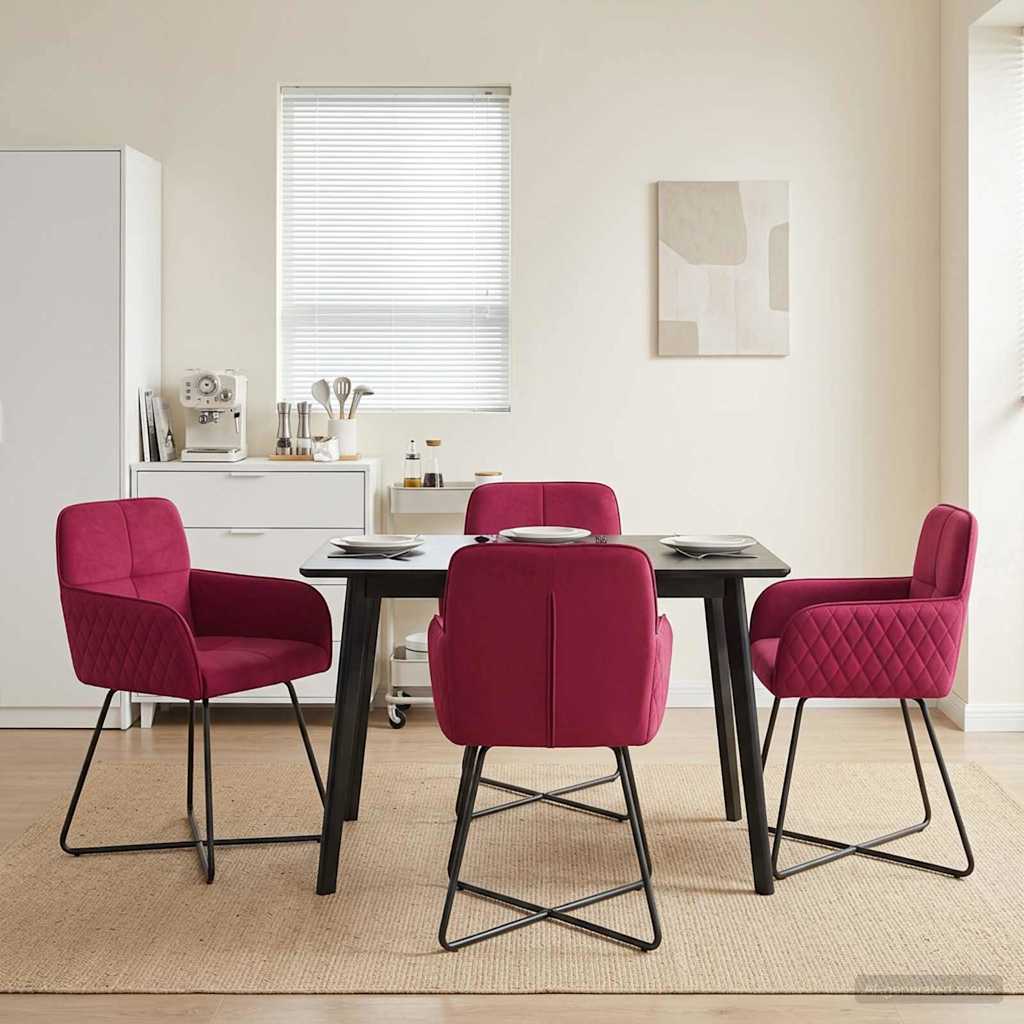 vidaXL Eettafelstoelen 4 pcs fluweel Lichtgrijs 59 x 56,5 x 86 cm