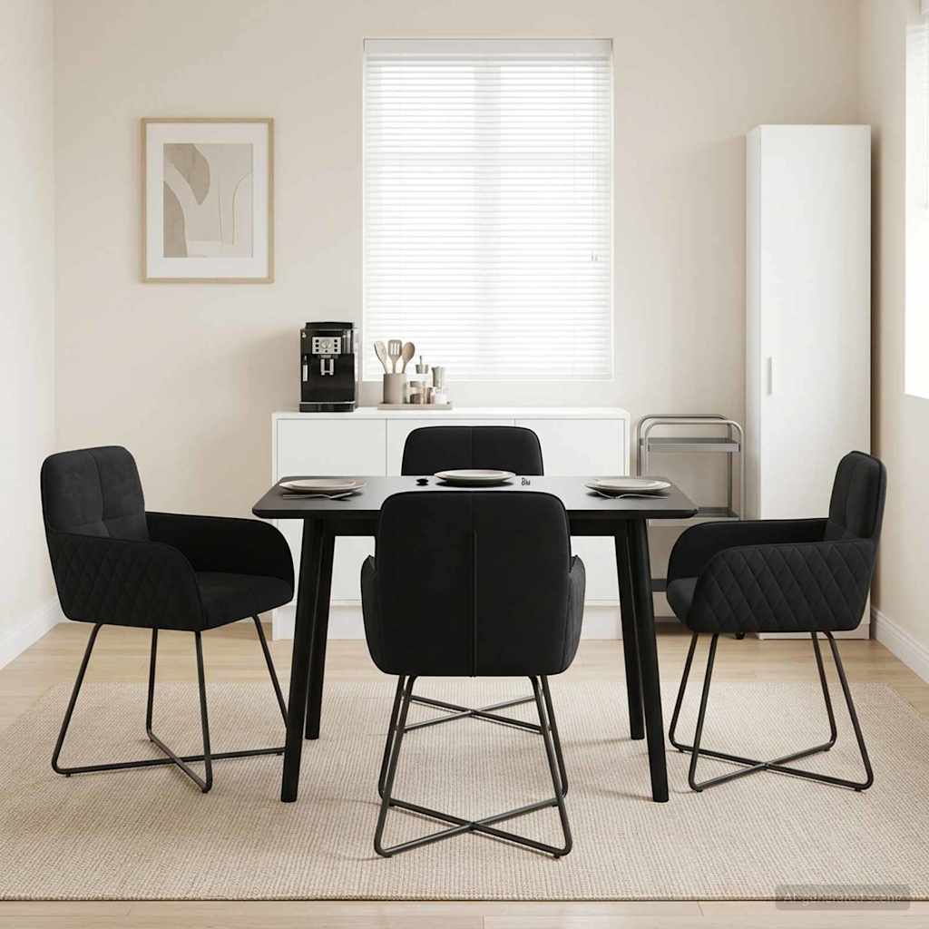 vidaXL Eettafelstoelen 4 pcs fluweel Lichtgrijs 59 x 56,5 x 86 cm