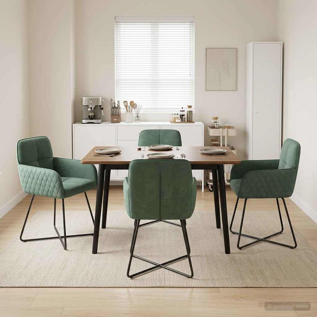 vidaXL Eettafelstoelen 4 pcs fluweel Lichtgrijs 59 x 56,5 x 86 cm