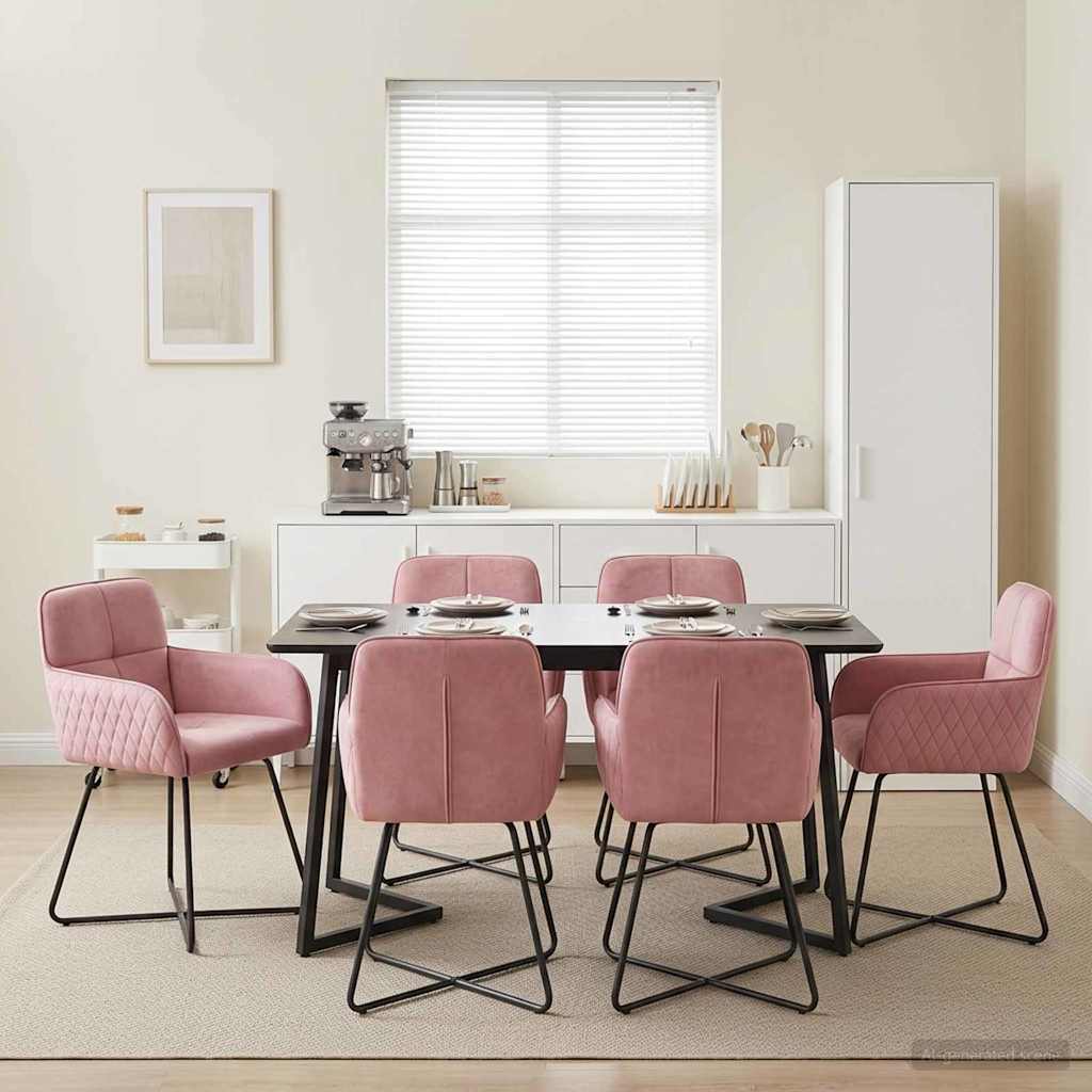 vidaXL Eettafelstoelen 4 pcs fluweel Lichtgrijs 59 x 56,5 x 86 cm