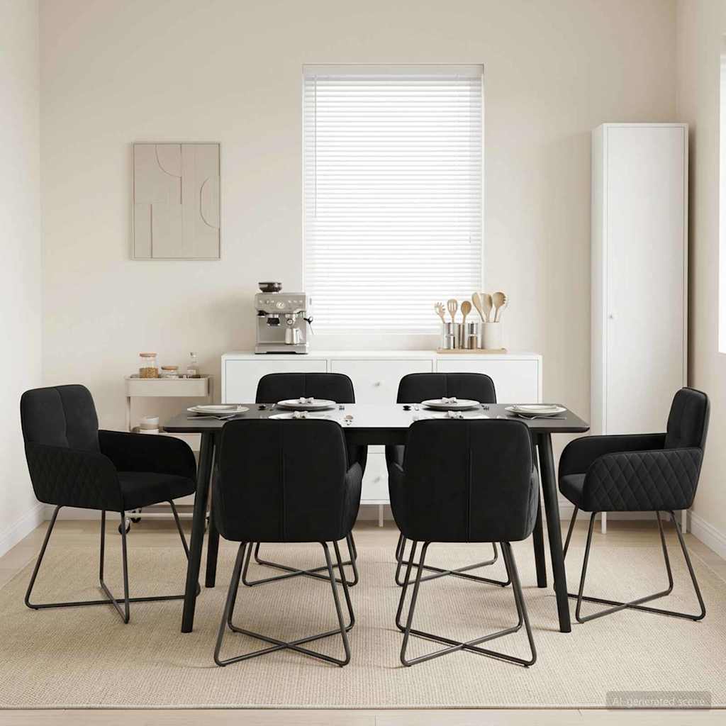 vidaXL Eettafelstoelen 4 pcs fluweel Lichtgrijs 59 x 56,5 x 86 cm