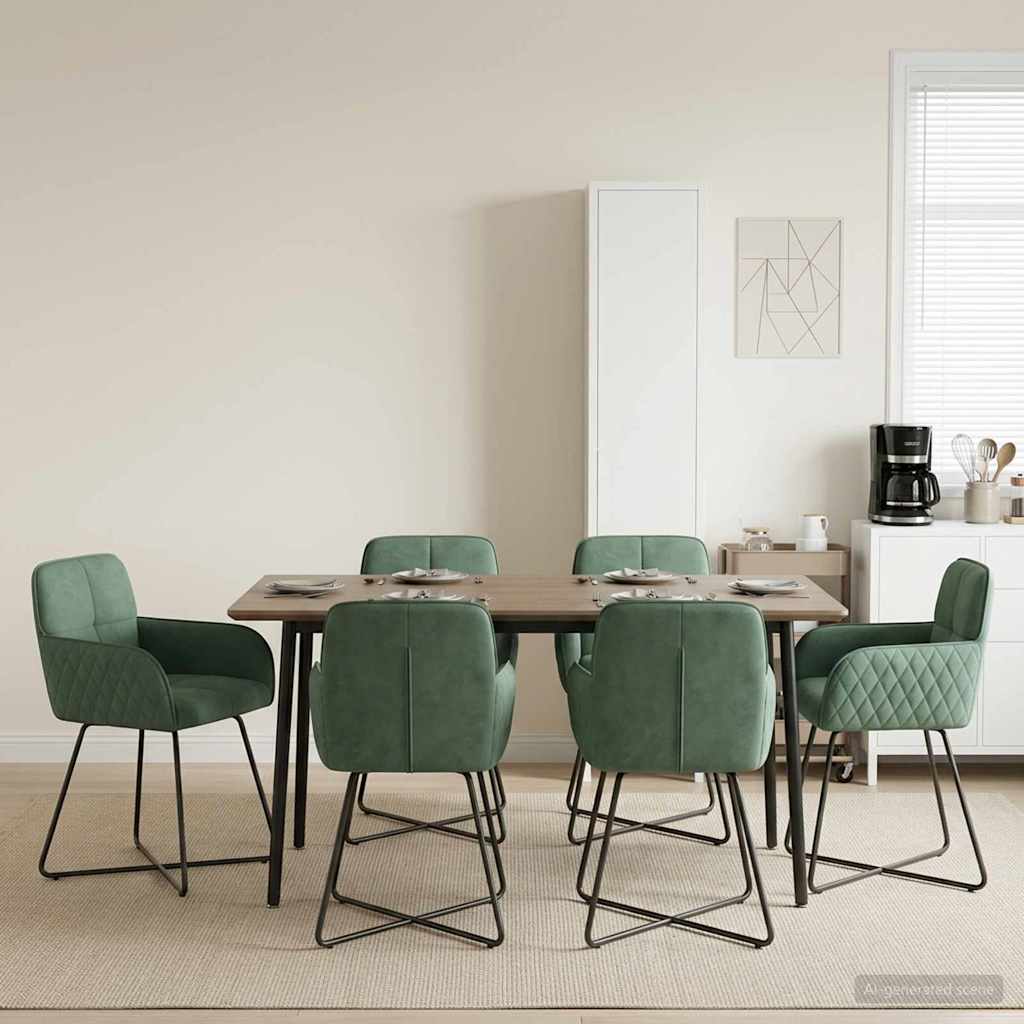 vidaXL Eettafelstoelen 4 pcs fluweel Lichtgrijs 59 x 56,5 x 86 cm