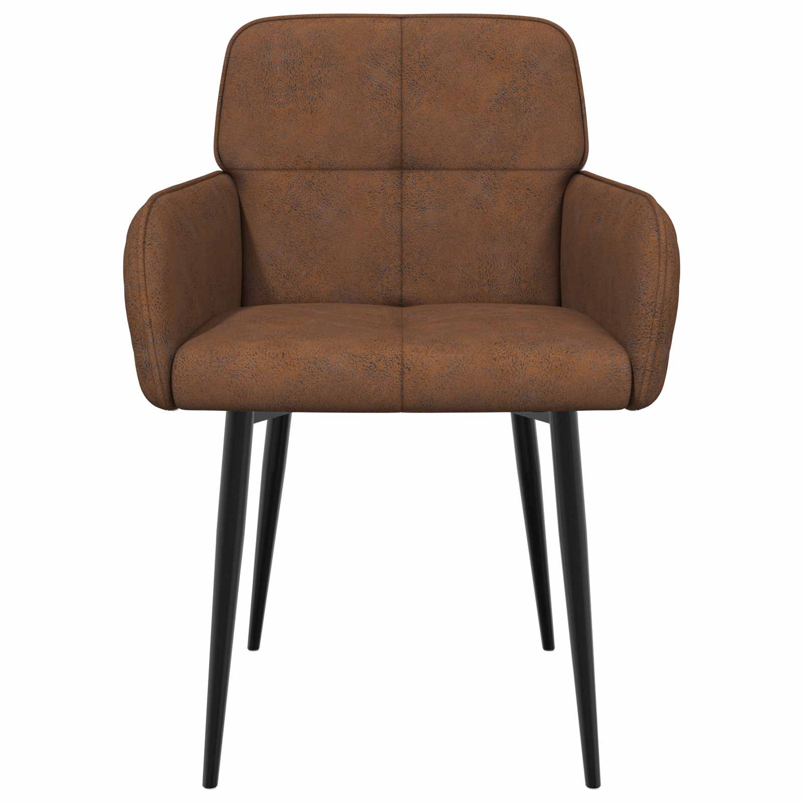 vidaXL Eettafelstoelen 4 pcs Nep Suede Leer Bruin 59 x 56,5 x 85 cm