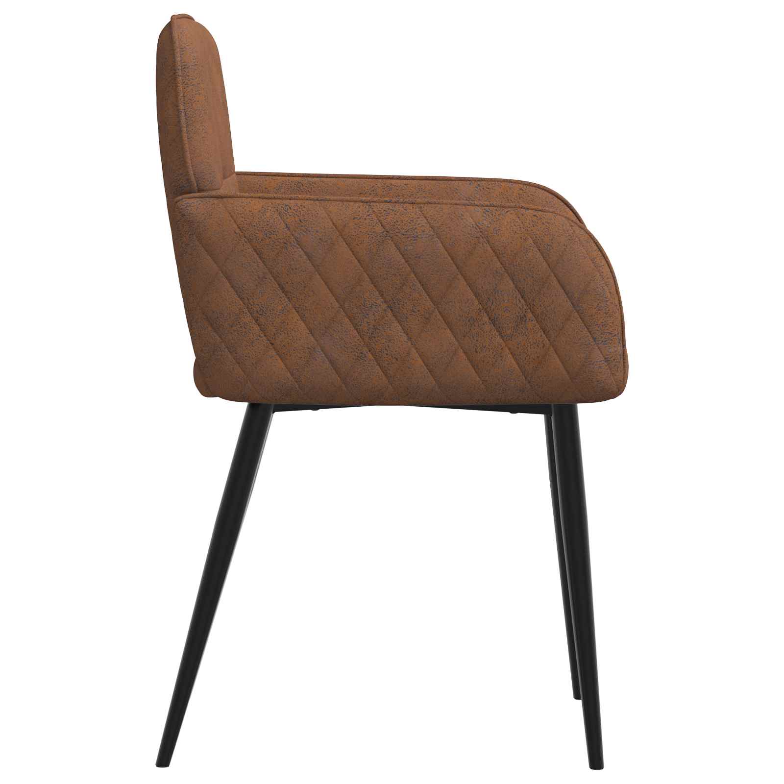 vidaXL Eettafelstoelen 4 pcs Nep Suede Leer Bruin 59 x 56,5 x 85 cm