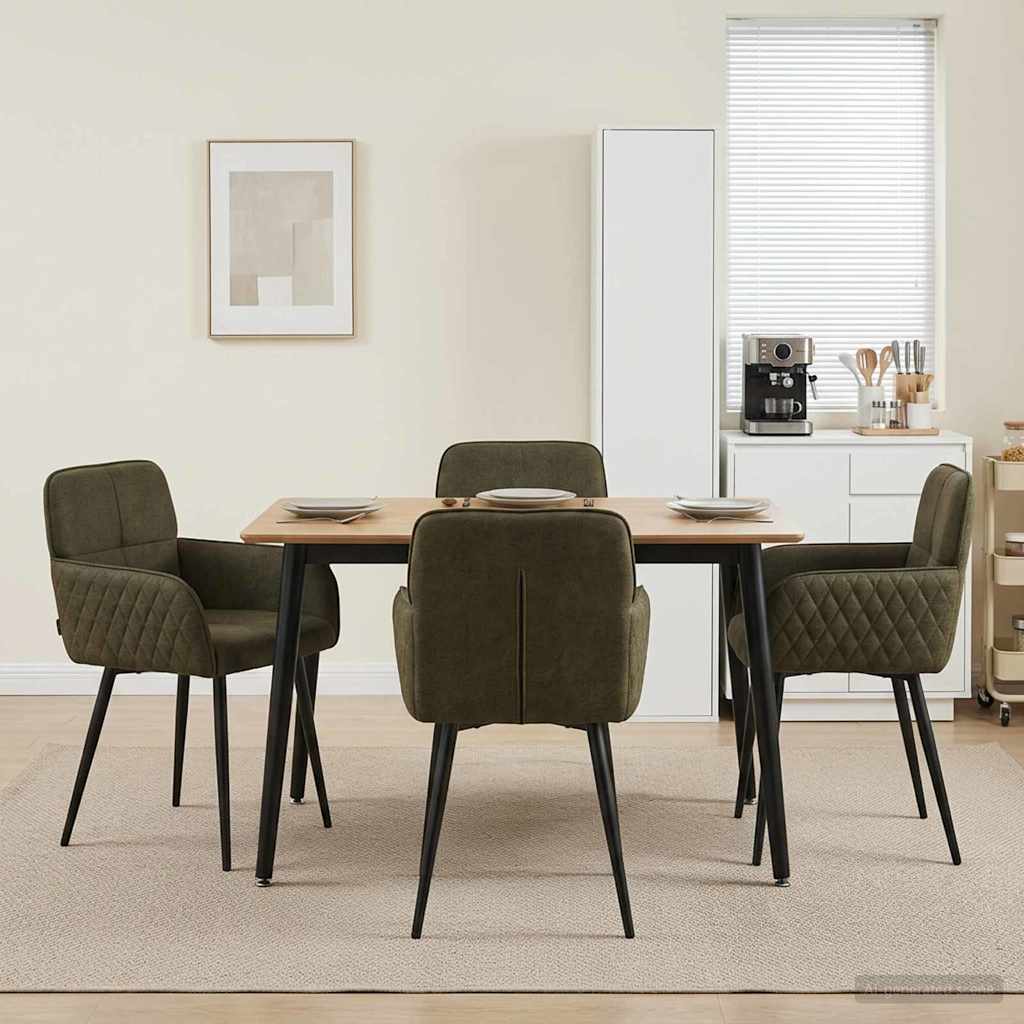 vidaXL Eettafelstoelen 4 pcs Nep Suede Leer Bruin 59 x 56,5 x 85 cm