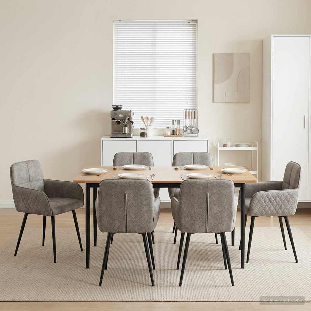 vidaXL Eettafelstoelen 4 pcs Nep Suede Leer Bruin 59 x 56,5 x 85 cm