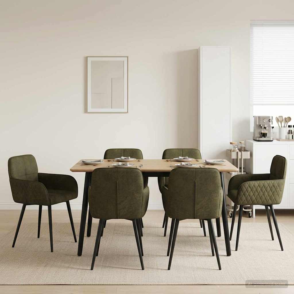 vidaXL Eettafelstoelen 4 pcs Nep Suede Leer Bruin 59 x 56,5 x 85 cm