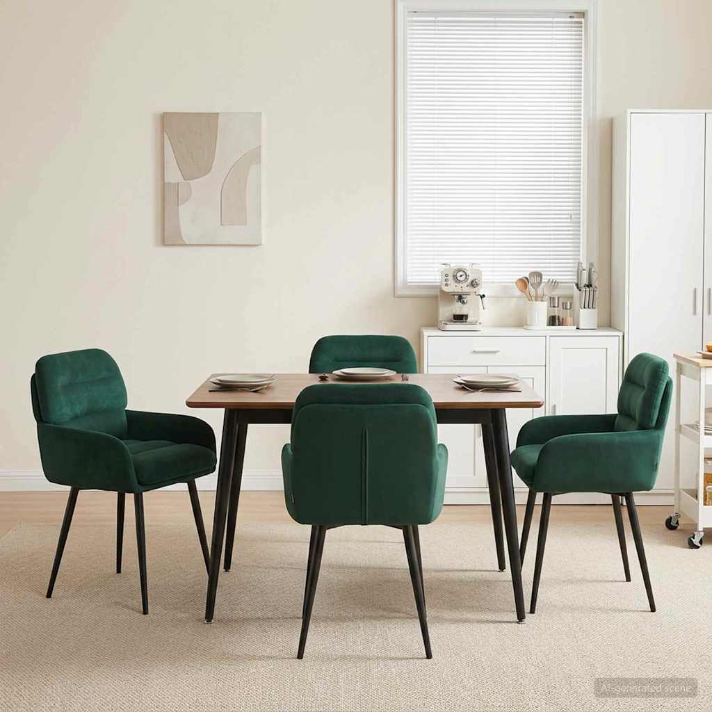 vidaXL Eettafelstoelen 4 pcs fluweel Lichtgrijs 59 x 59,5 x 90 cm