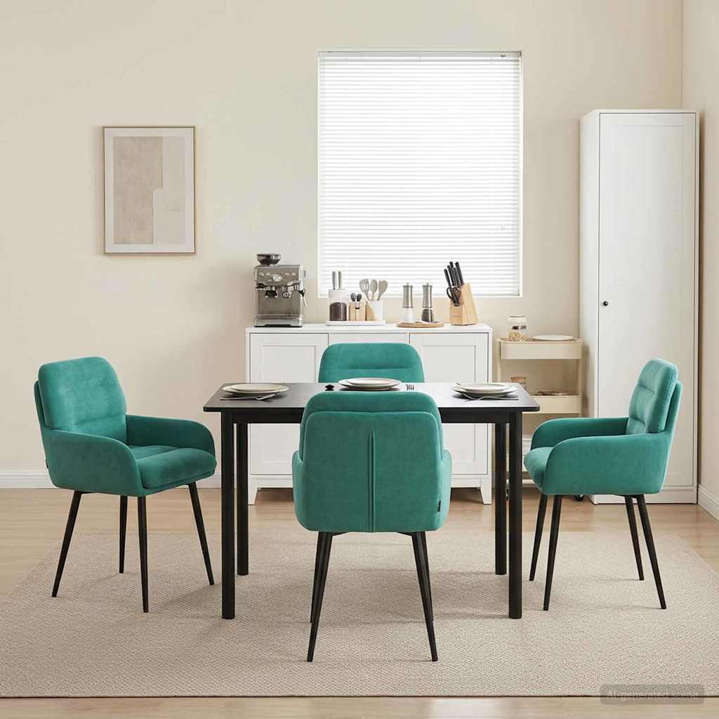 vidaXL Eettafelstoelen 4 pcs fluweel Lichtgrijs 59 x 59,5 x 90 cm