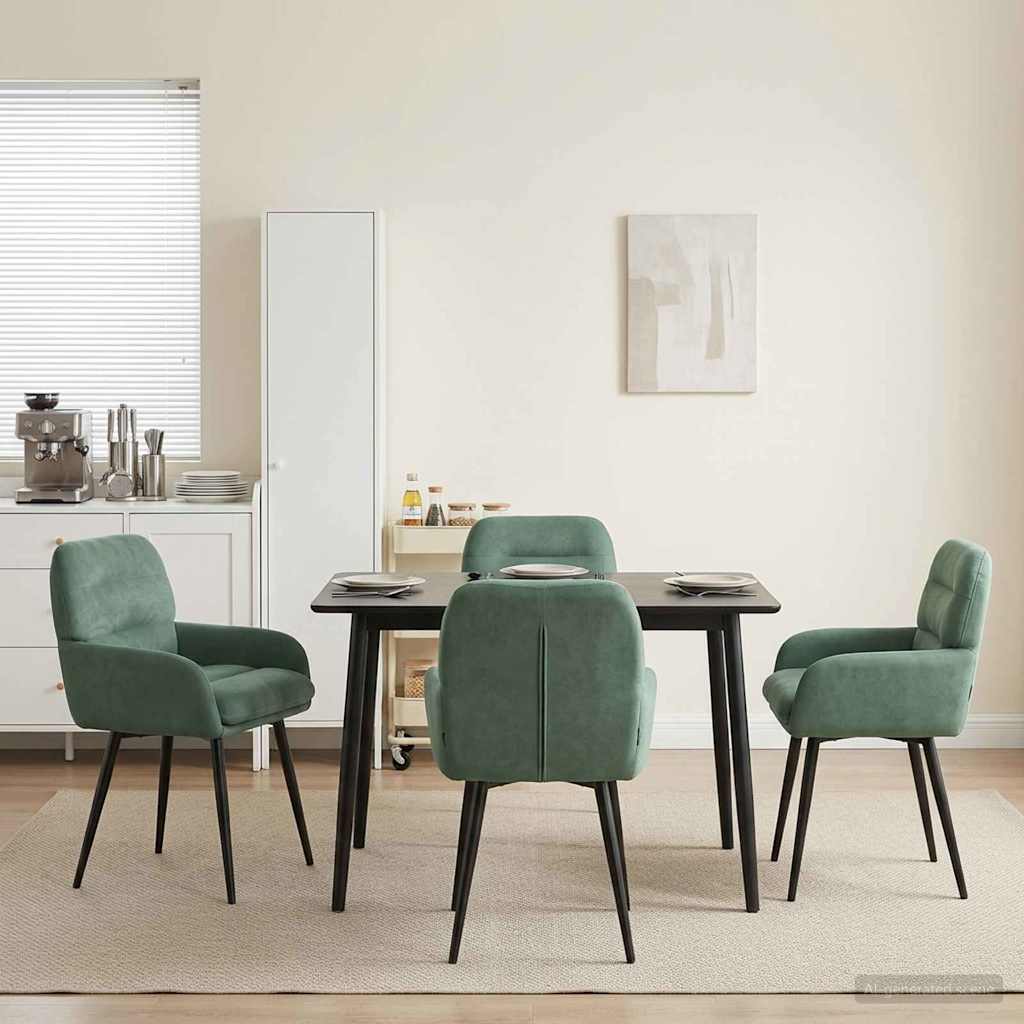 vidaXL Eettafelstoelen 4 pcs fluweel Lichtgrijs 59 x 59,5 x 90 cm