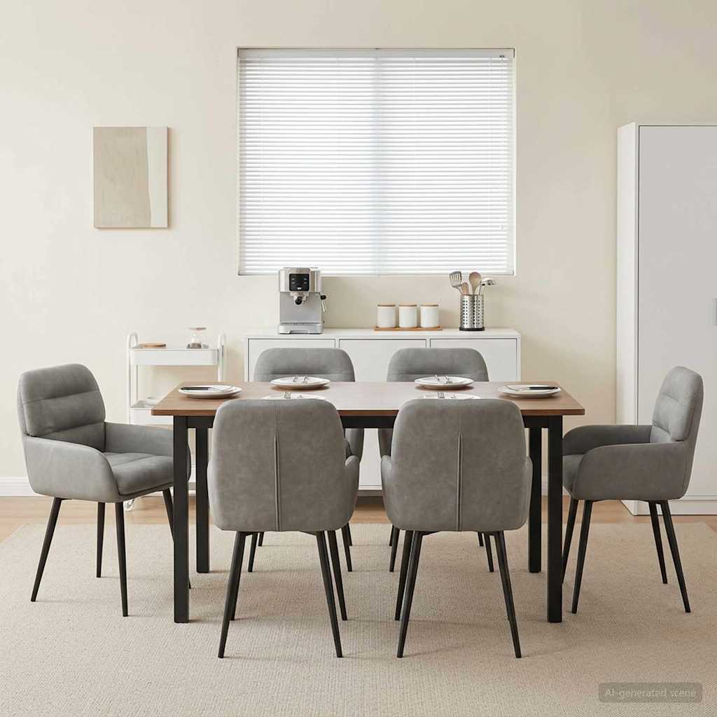 vidaXL Eettafelstoelen 4 pcs fluweel Lichtgrijs 59 x 59,5 x 90 cm