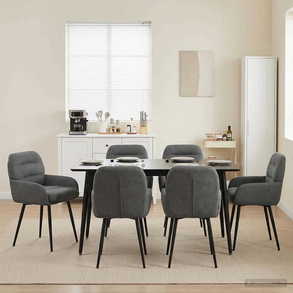 vidaXL Eettafelstoelen 4 pcs fluweel Lichtgrijs 59 x 59,5 x 90 cm
