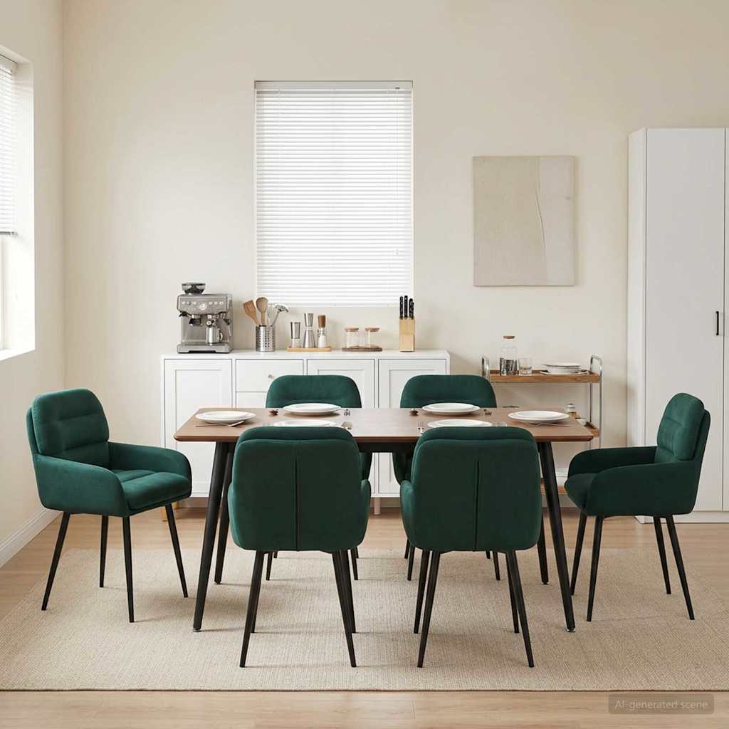 vidaXL Eettafelstoelen 4 pcs fluweel Lichtgrijs 59 x 59,5 x 90 cm