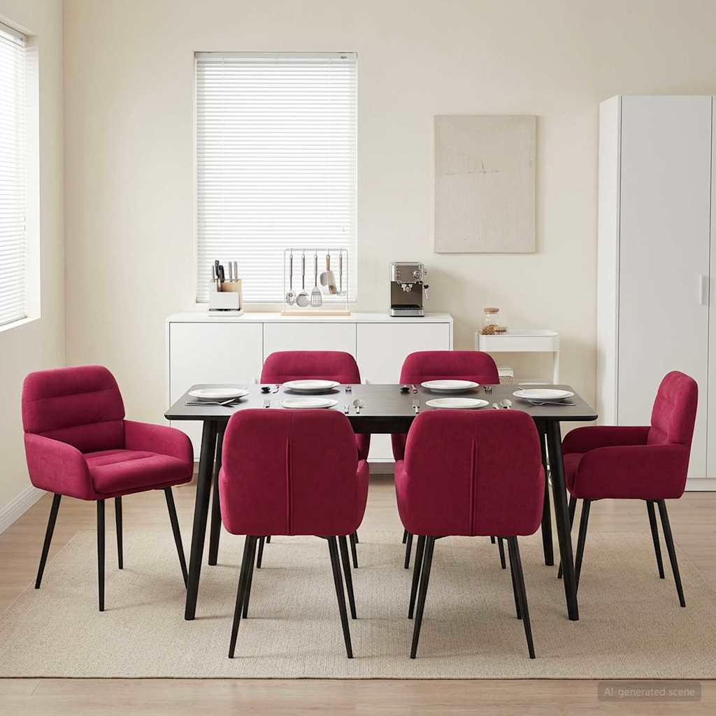 vidaXL Eettafelstoelen 4 pcs fluweel Lichtgrijs 59 x 59,5 x 90 cm